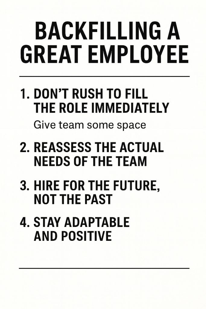 Replacing Someone Great